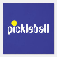 Cool PICKLEBALL Texte blanc jaune sur Royal Blue