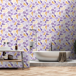 Papier Peint Coques de mer Purple et or