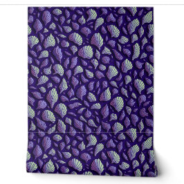 Papier Peint Coques de mer violettes asymétriques