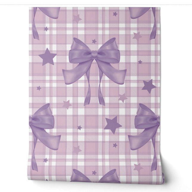 Papier Peint Coquette Feminine Violette (Déroulement)