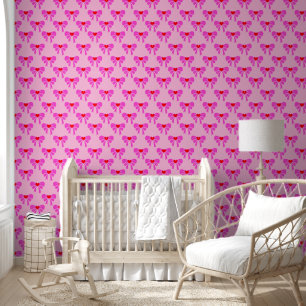 Papier Peint Coquette simple Motif de ruban rose Preppy y2k