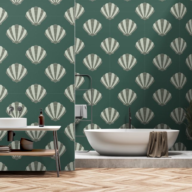 Papier Peint Coquillage moderne (Salle de bain)
