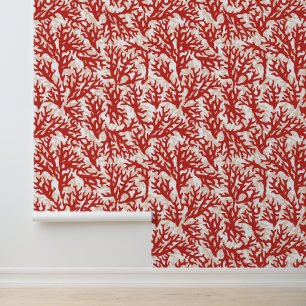 Papier Peint Corail rouge Motif 2