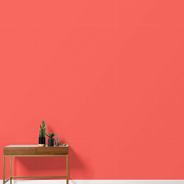 Papier Peint Corail vivant couleur solide (Couloir)