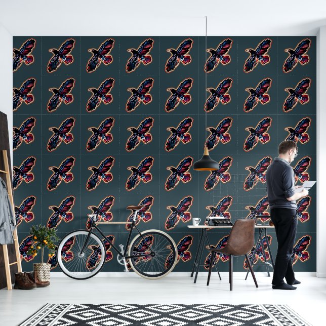 Papier Peint Corbeau Iridescendant (Salon)