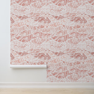 Papier Peint Couleur personnalisée Faux White Lace