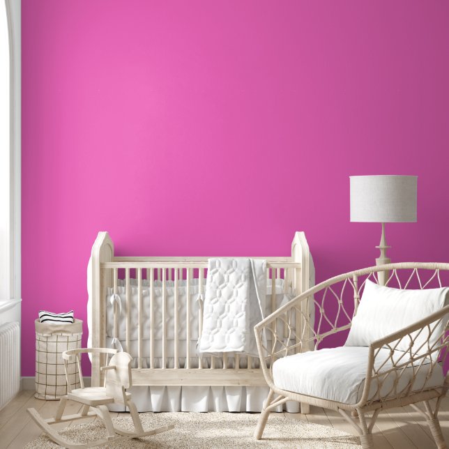 Papier Peint Couleur solide rose néon tendance | Élégant (Enfants)