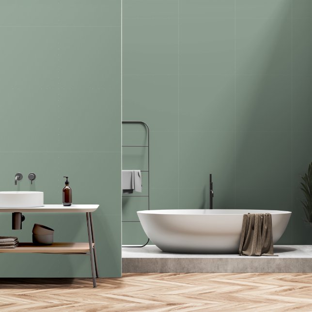 Papier Peint couleur vert doux et tendance (Salle de bain)