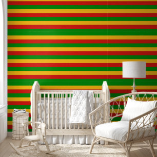 PAPIER PEINT COULEURS DE DRAPEAU RASTAFARI - STRIPES