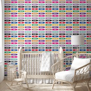 Papier Peint Couleurs enfants mignonnes Apprentissage Motif rép