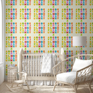 Papier Peint Couleurs Lettres alphabet Enfants