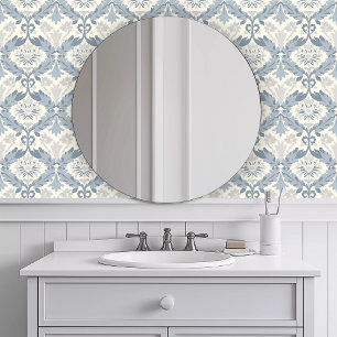 Papier Peint Couronne Bleue Monochrome