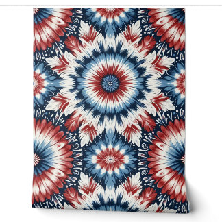 Papier Peint Cravate rouge, blanc et bleu