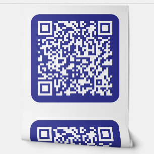 Papier Peint Créer un code QR analysable   Bleu foncé modifiabl