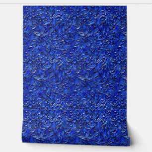 Papier Peint Cuir à outils bleu rustique