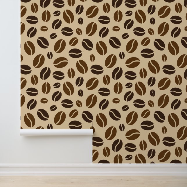 Papier Peint Cuisine à motifs de fèves de café (Application)