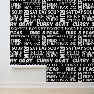 Papier Peint Cuisine jamaïcaine Cuisine typographique