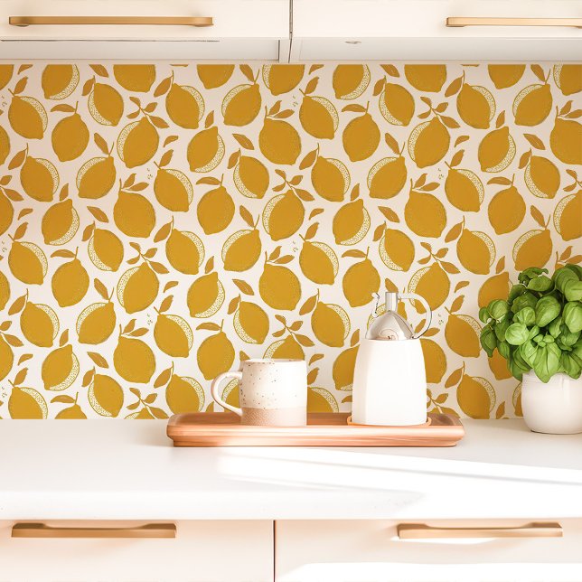 Papier Peint Cuisine Jaune Citron (Créateur téléchargé)