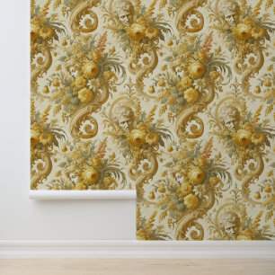 Papier Peint Culte d'or - Floral baroque
