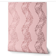 Curved Ombre Stripes - Rosy - Pink