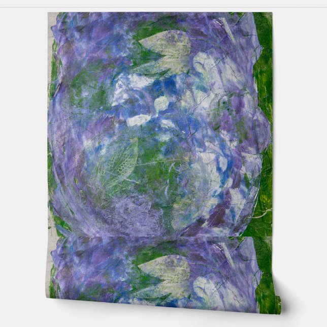 Papier Peint Custom Name Purple Green Abstract Painted (Déroulement)
