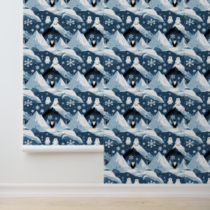 Papier Peint Cute Arctic Friends Motif Peel and Stick