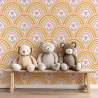 Cute Boho arc-en-ciel saint Motif Floral