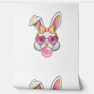 Papier Peint Cute Bunny Coquette Bow Jour de Pâques Rabbit Ados