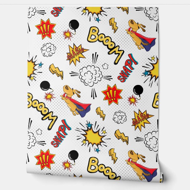 Papier Peint Cute Comic Pattern kids (Déroulement)