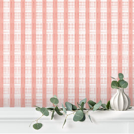 Papier Peint Cute Girly Pastel Crème rose En vichy Plaid