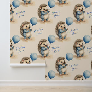 Papier Peint Cute Hedgehog Boys Bedroom Nursery