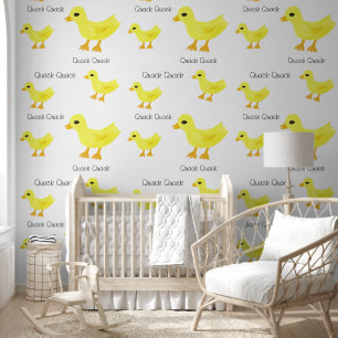 Papier Peint Cute Jaune Canards Quack