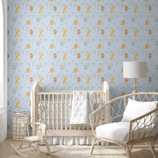Papier Peint Cute Jungle Animals Safari Baby Room & Playground