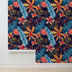 Papier Peint Cute Jungle carrelé motif Wallpaper