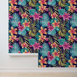 Papier Peint Cute Jungle motif carrelé à fleurs
