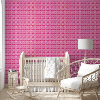 Papier Peint Cute Kawaii Pink Bows Nursery Girl Room
