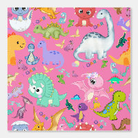Cute Motif Dinosaur en rose |