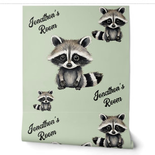 Papier Peint Cute Raccoon Boys Chambre