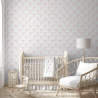 Cute Rose Bows Aquarelle Bébé Fille Nursery