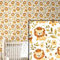 Cute Safari Animaux Orange Lions Brown