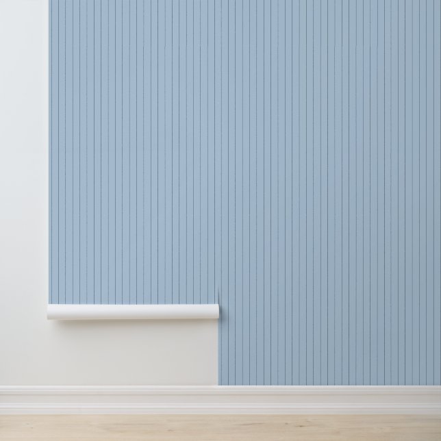 Papier Peint Cute tendance 1" Pinstripe Baby Blue (Application)