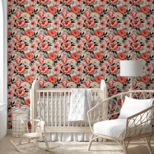 Papier Peint Cute Vibrant Peonies rose Chic Fond d'écran floral