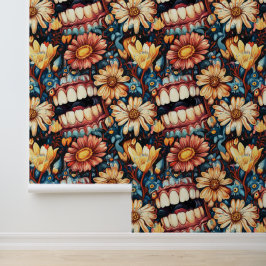 Papier Peint Dadaism Art Dents Fleur Sourire Clinique dentaire