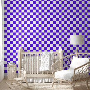 Papier Peint Damier violet visuel classique