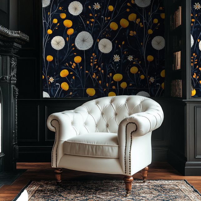 Papier Peint Dark Academia Dandelion Fond d'écran floral (Créateur téléchargé)