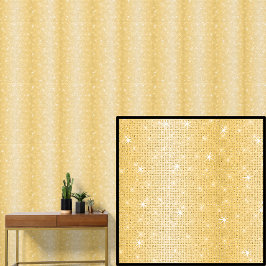 Papier Peint Dark Mid Light Yellow Gold Stripes Étoiles étincel