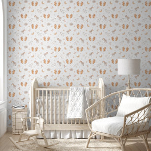 Papier peint de nurserie du zodiaque Gémeaux aquar