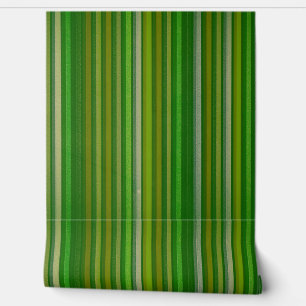 Papier peint de style rétro à rayures d'olive vert
