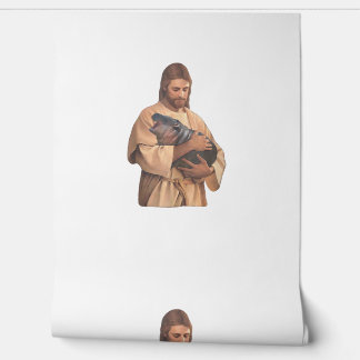 Papier Peint Débardeur Jésus tenant Moo Deng