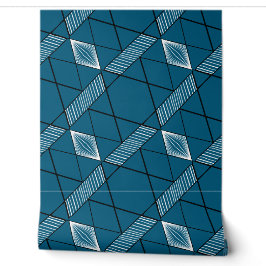 Papier Peint Déco chic classique géométrique moderne Turquoise 